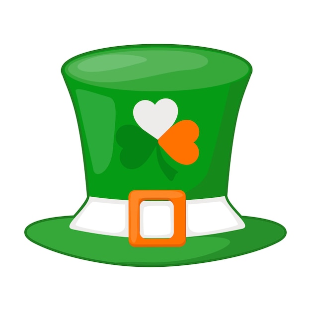 Leprechaun groene hoed met klaver voor St. Patrick's Day Gnome groene hoed met klaver