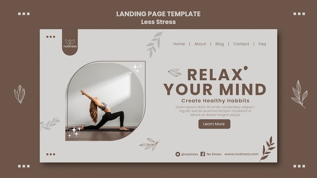 Less stress landing page