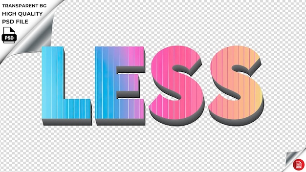 PSD less typography rainbow colorful text texture psd transparent