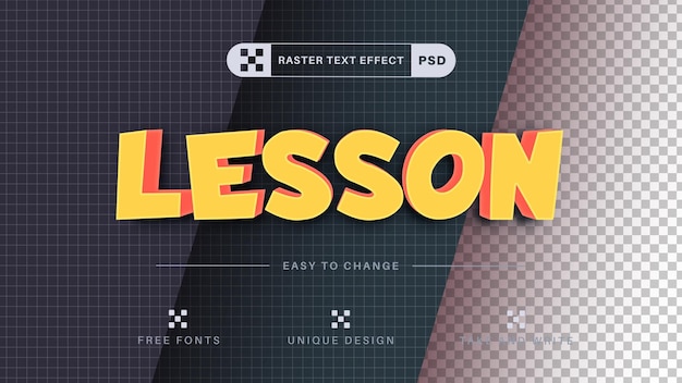 Lesson - Editable Text Effect,  Font Style