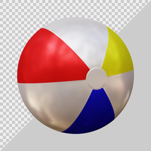 Letnia piłka plażowa w nowoczesnym stylu 3D