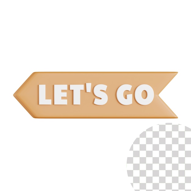 Lets go board 3d icon