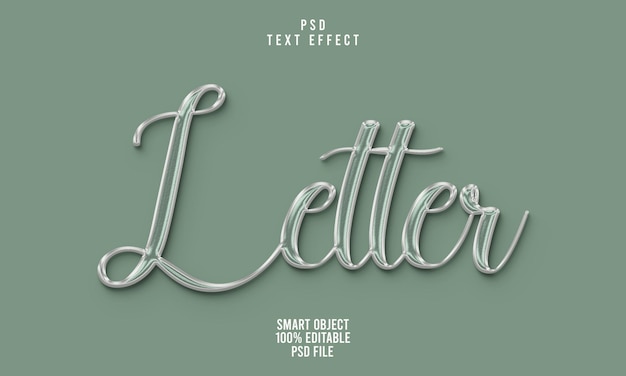 PSD letter 3d bewerkbaar teksteffect