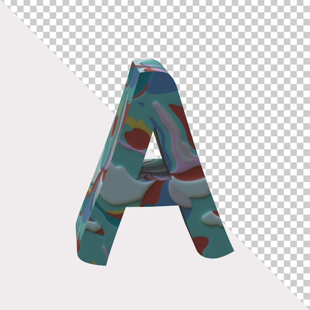 PSD letter a 3d icon design