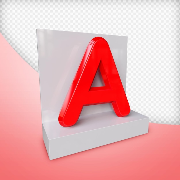 Letter 3d render premium psd