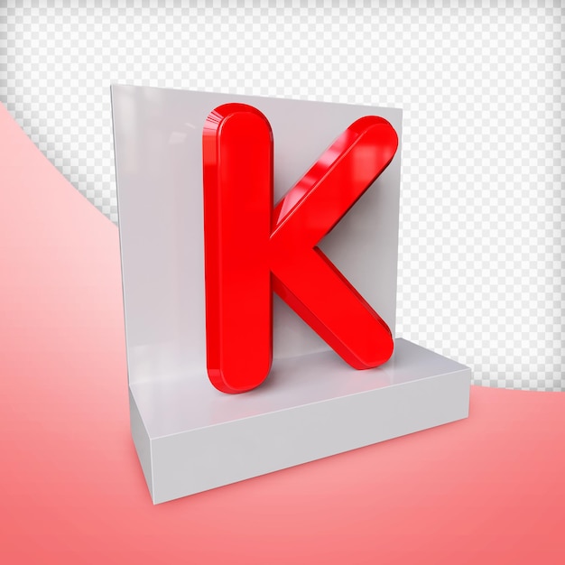 Letter 3d render premium psd