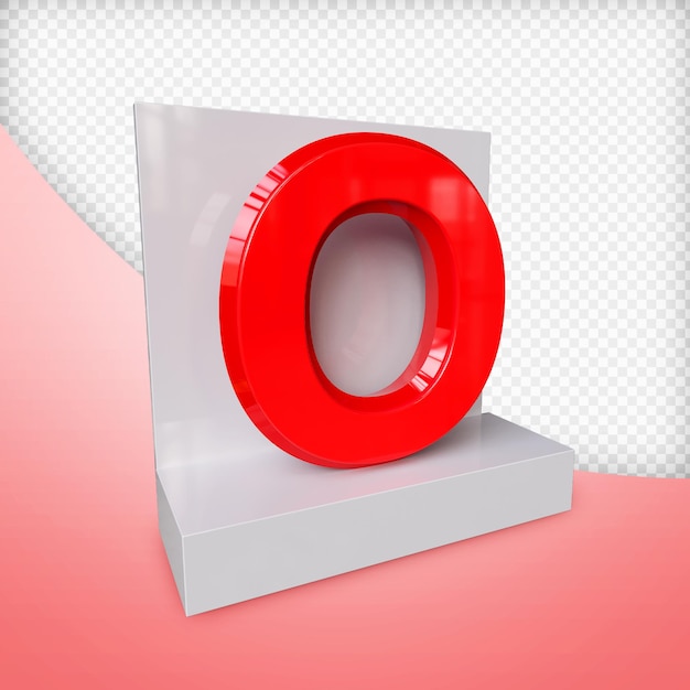 Letter 3d render premium psd