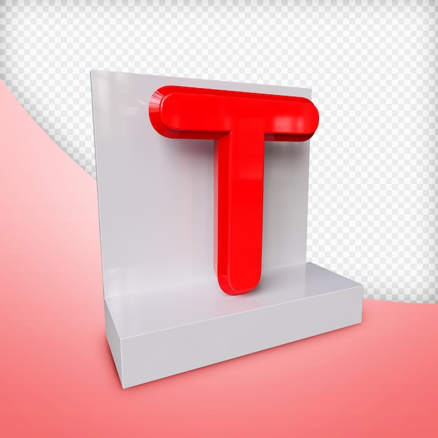 Letter 3d render premium psd