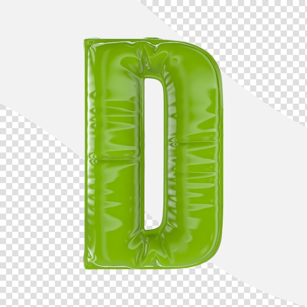 PSD letter 3d render transparent background