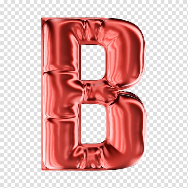 Letter 3d render transparent background