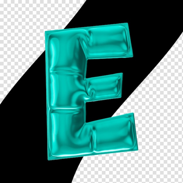 Letter 3d render transparent background