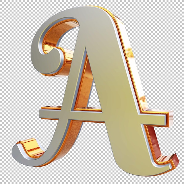 PSD lettera a 3d render