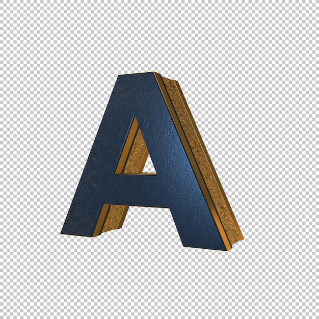 Letter a 3d render