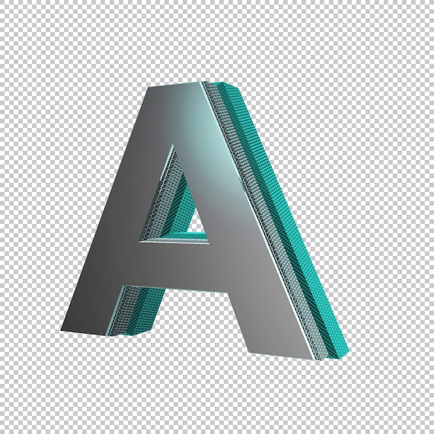 Letter a 3d render