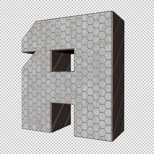 PSD letter a 3d-rendering