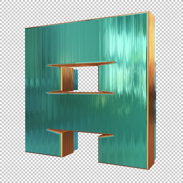 Letter a 3d-rendering