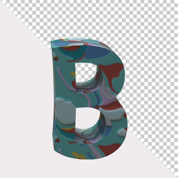 Letter b 3d icon symbol