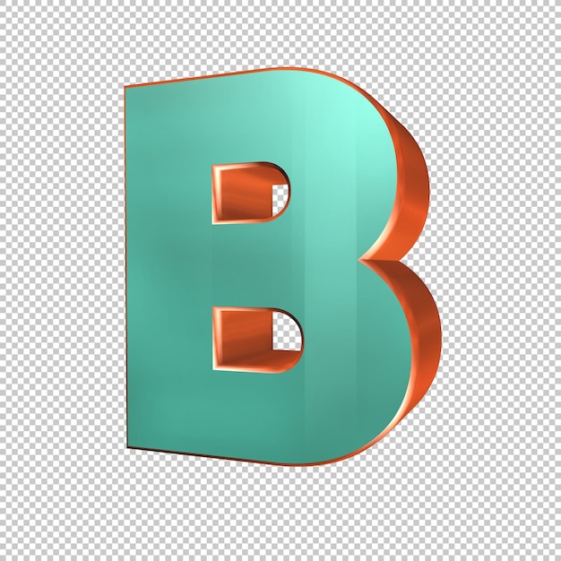 PSD render 3d della lettera b