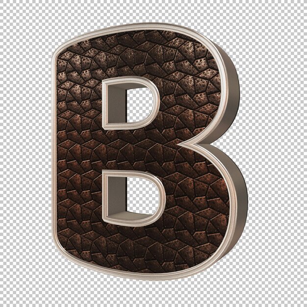 PSD letter b 3d render