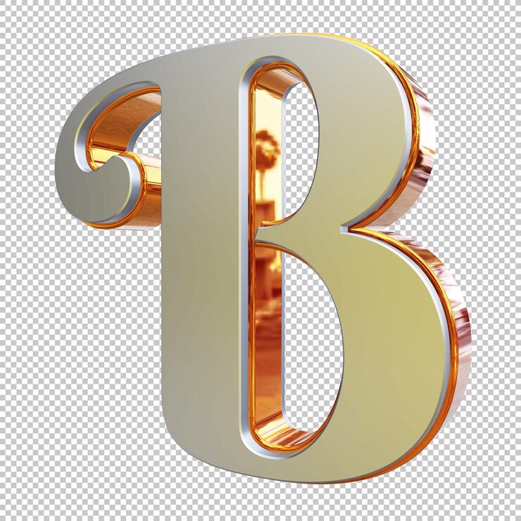letter b 3d render