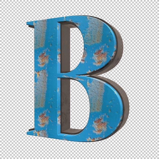 PSD letter b 3d render