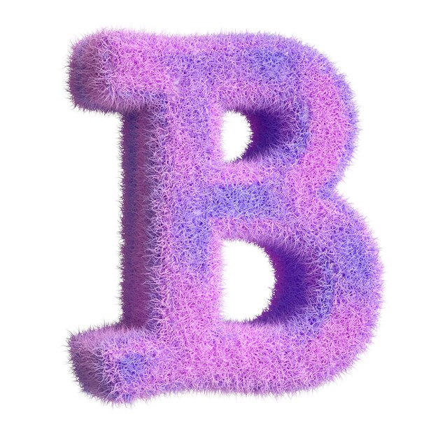 PSD letter b in 3d