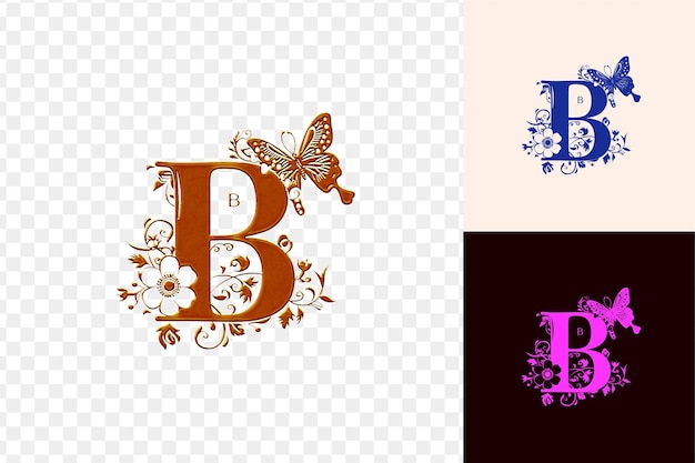 PSD lettera b con stile di design del logo illustrativo con b a forma di i identità branding concept idea art