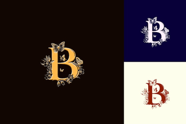 Letter B With Minimalist Logo Design Style With B Shaped Int Nature Abstract Vector Collections