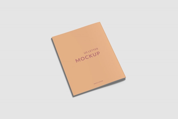  Letter Back Cover High Angle Mockup