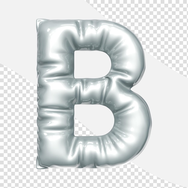 PSD letter balloon 3d render