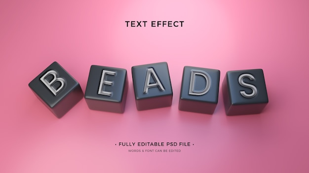 PSD letter bead text effect