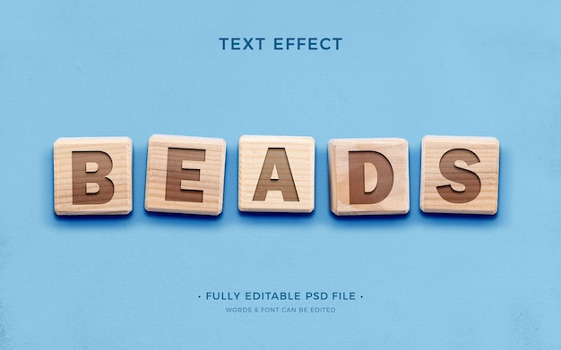 Letter beads text effect