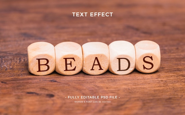 Letter beads text effect