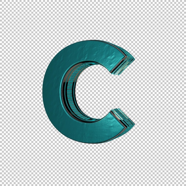 Letter c 3d render