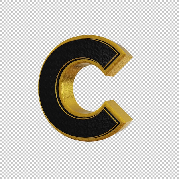 Lettera c 3d render