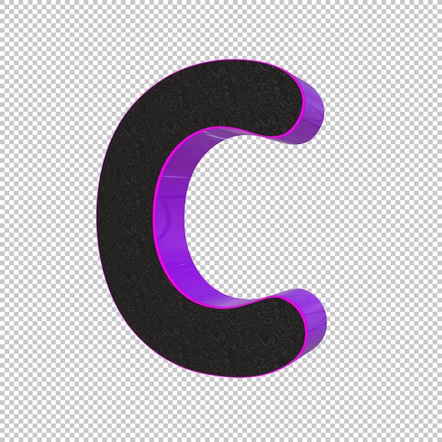 Letter c 3d render