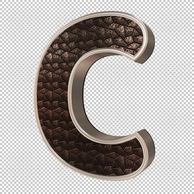 Letter c 3d render