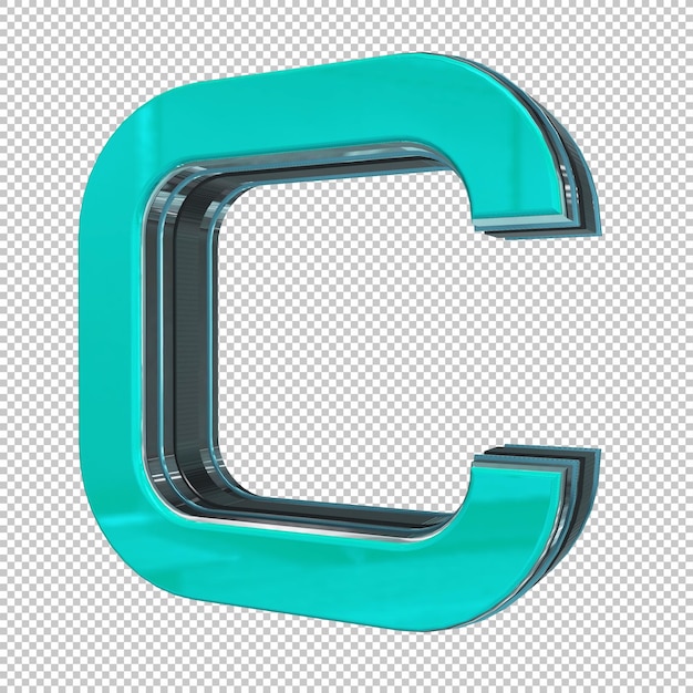 Letter c 3d render