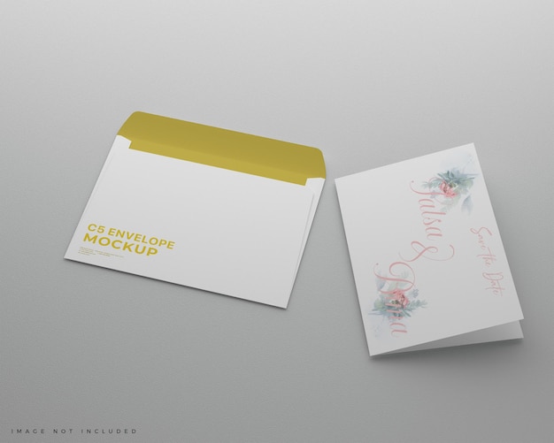 Letter and C5 envelope mockup