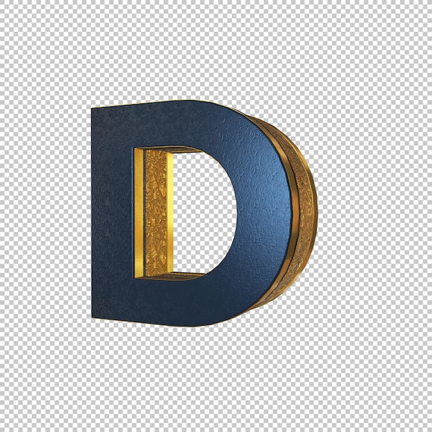 Letter d 3d render