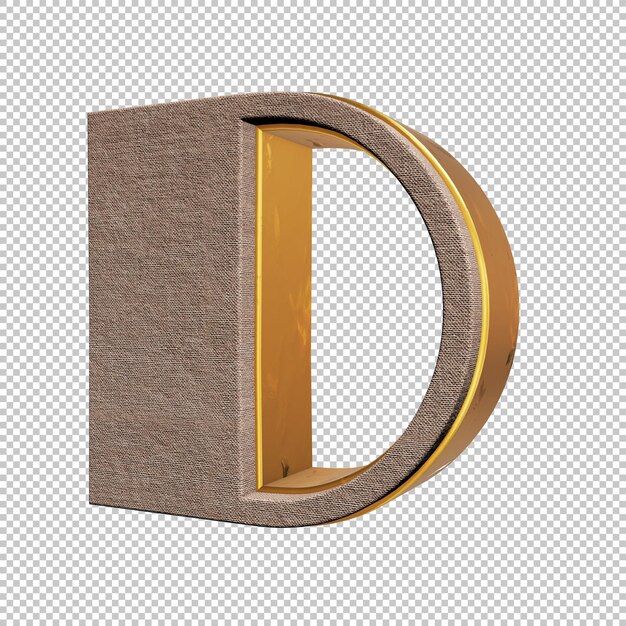 Letter d 3d render