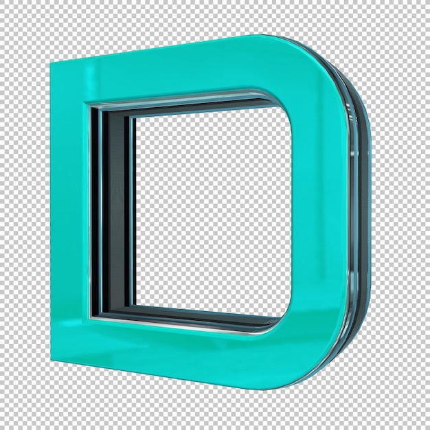 Letter d 3d render