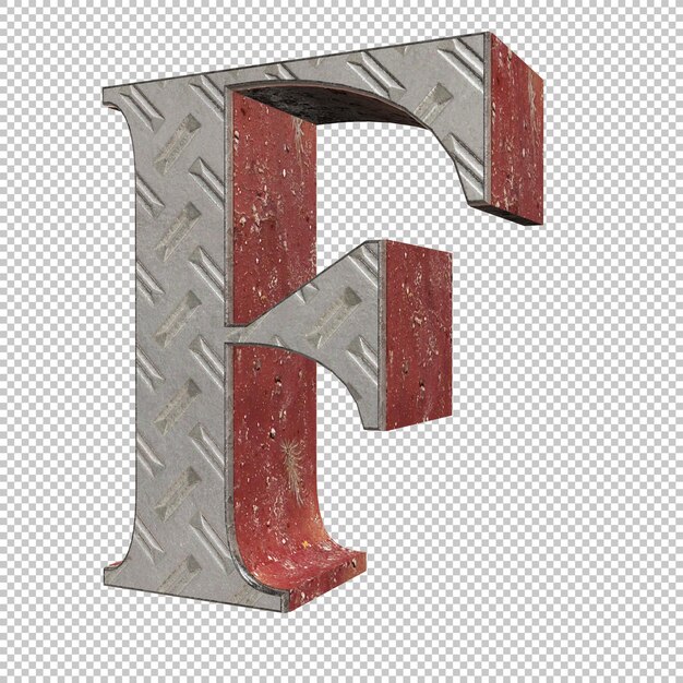 PSD letter f 3d render