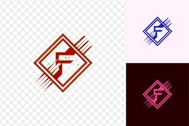 PSD letter f met geometrische logoontwerpstijl met f in de vorm van identiteit branding concept idea art