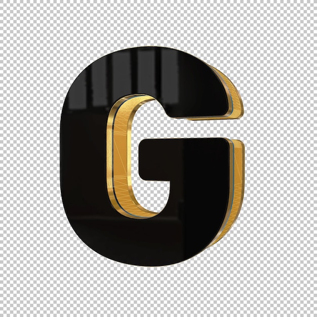 PSD letter g 3d render