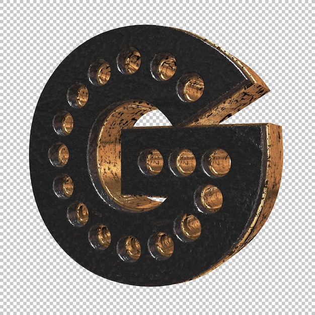 PSD letter g 3d render