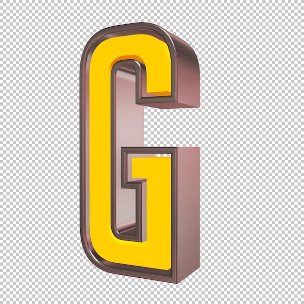 Letter g 3d render