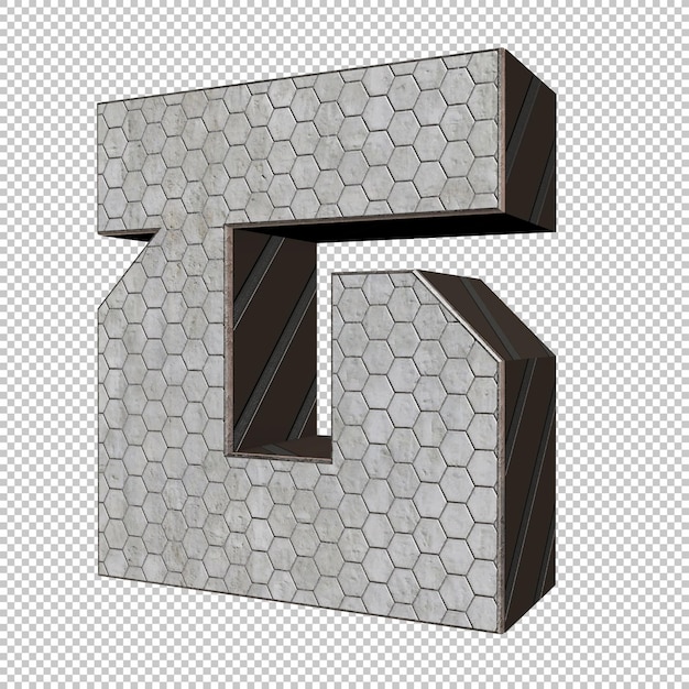 PSD letter g 3d render