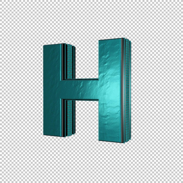 Premium PSD | Letter h 3d render