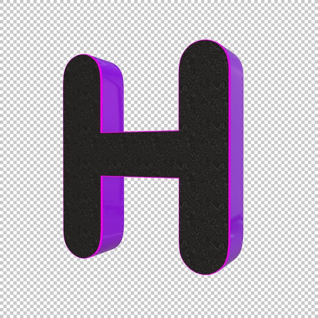 Lettera h 3d render